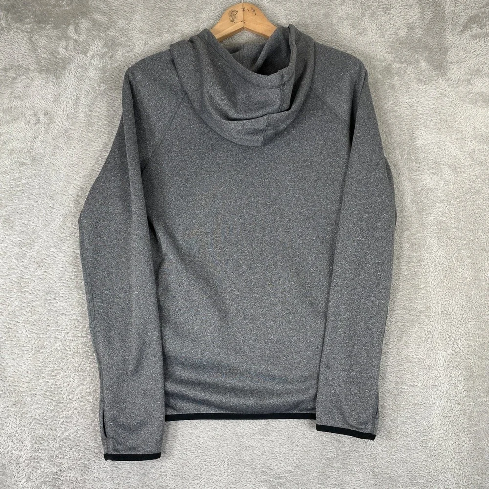 Nike Therma-FIT Hoodie Mens Medium Gray Pullover Raglan Swoosh Logo Thumbholes